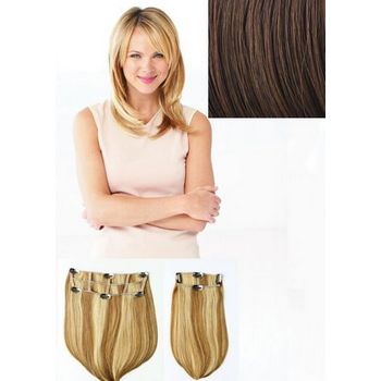 HAIRUWEAR - POP - 2 Piece Vibralite Synthetic Straight Hair Extension - Ginger Brown R830 (1)